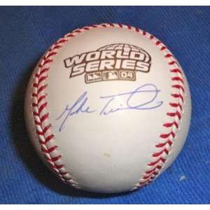  Mike Timlin Signed Baseball   2004 WS   Autographed 