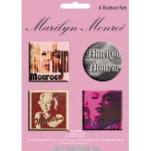 Marilyn Monroe Square 4 Button Set
