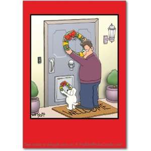   Card Dog Wreath Humor Greeting Tim Whyatt