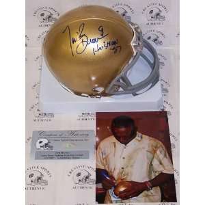 Tim Brown Autographed/Hand Signed Notre Dame Fighting Irish Mini 