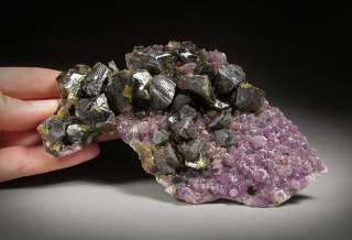 Sphalerite and Amethyst, Creede, Colorado  
