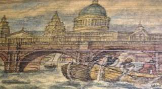   Edge Painting   River Thames   St. Pauls Cathedral   1812   Leather