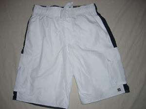 Hang Ten Mens swim trunks bathing suit White New  
