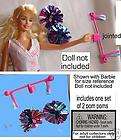 barbie doll accessory twirling baton and pom poms sis returns