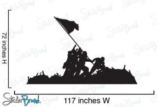 VinylWall Decal Sticker Battle of Iwo Jima Flag Raising  