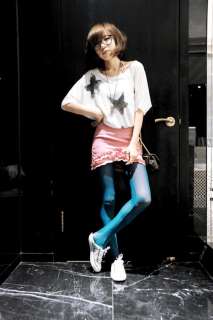 Korea Girl Casual Batty Sleeve Star Tops T shirt  