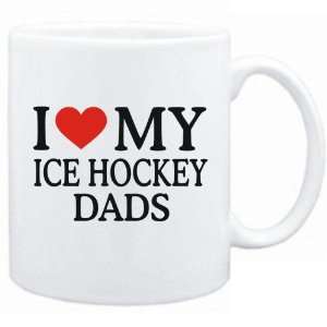  New  I Love Ice Hockey Dads  Mug Sports: Home & Kitchen