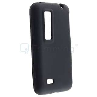 FOR LG THRILL 4G OPTIMUS 3D P920 BLACK SILICONE SOFT COVER CASE NEW 