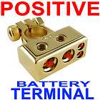 GOLD POSITIVE 0/4/8 AWG CAR BATTERY POWER TERMINAL NEW