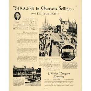 1930 Ad J. Walter Thompson Marketing Dr. Julius Klein   Original Print 