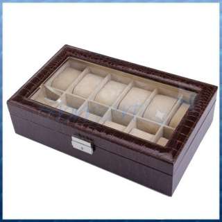 Luxury Watch Collection Storage Display Case Box +Cover  