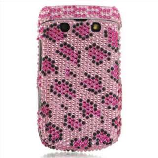Pink Leopard Bling Case Cover For Blackberry Bold 9700  