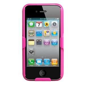 PINK RUBBERIZE COMBO HYBRID HOLSTER CLIP + CASE iPHONE 4S 4 SPRINT 