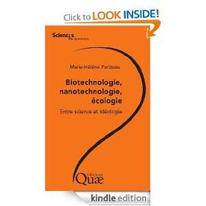 Biotechnologie, nanotechnologie, écologie Entre science et 