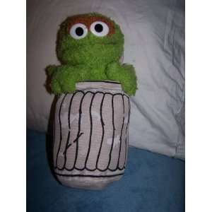  Sesame Street Oscar The Grouch In Garbage Can Plush 