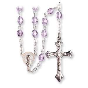  Crystal Beaded 17.5 June Birthstone Rosary Jewelry