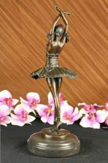   Ballerina Ballet Bronze Sculpture Statue Young Girl Art Deco Large