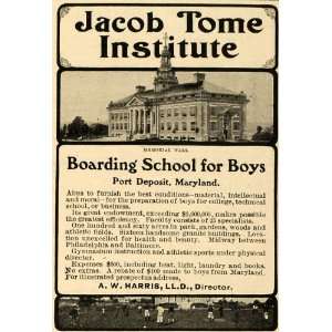  1903 Ad Jacob Tome Institute Board School Boy Memorial 