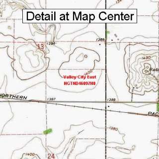  USGS Topographic Quadrangle Map   Valley City East, North 