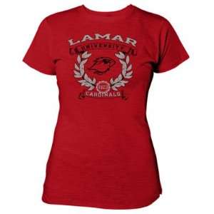  Lamar University Cardinals Womens T Shirt: Sports 