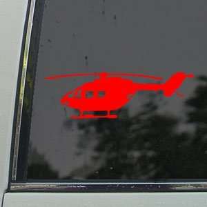  Eurocopter BK117 Helicopter Red Decal Window Red Sticker 