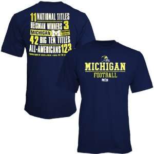  Michigan Wolverines Navy Brag T shirt