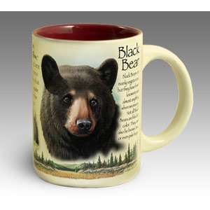  Black Bear Stoneware Coffee Mug: Home & Kitchen