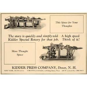   Rotary Printing Press High Speed   Original Print Ad