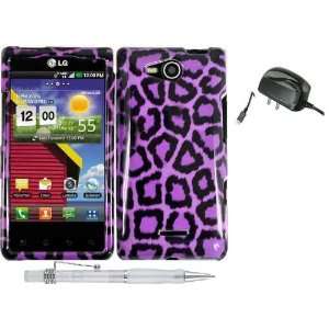 Purple Leopard   Plain Design Hard Protect Phone Case Cover Perfect 