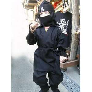   Authentic Ninja Costume and Uniform for Child! Black! 3L: Toys & Games
