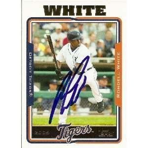   Rondell White Signed Detroit Tigers 2005 Topps Card: Sports & Outdoors