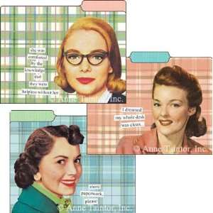  Anne Taintor The Joy of Plaid File Folders 6 PK Office 