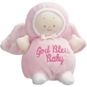 Gund God Bless Baby Angel Rattle Pink: Toys & Games