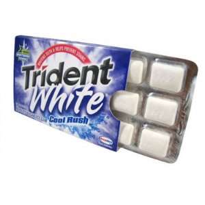 Trident White   Cool Rush, 12 piece packs, 12 count:  