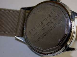 1940s Hamilton Military Issued 39103 Aviators Wrist Watch Grade 2987 