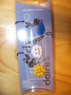 Claires Best Friends Sunshine Clouds Cell Phone Charms  