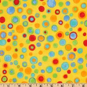  45 Wide Starlight Circles Flannel Primary Fabric By The 