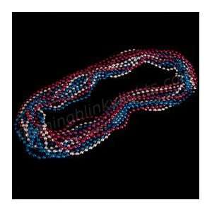 Red / White / Blue Round Beads (NON FLASHING)   SKU NO 