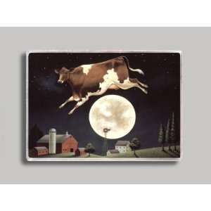  Cow Jumped Over the Moon Refrigerator Magnet: Kitchen 
