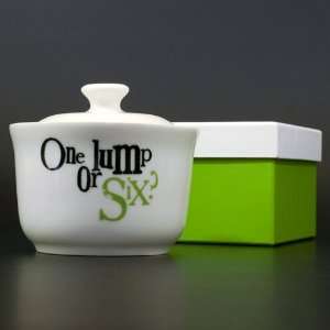  One Lump Or Six   Bright Side Sugar Bowl: Home & Kitchen