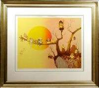   Bragg Aviary Signed Artwork serigraph Art satire NR A Submit an Offer