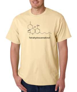 Tetrahydrocannabinol THC Weed 100% Cotton Tee Shirt  