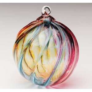 Blown Glass Classic Multi Color Sunrise Ornament 3