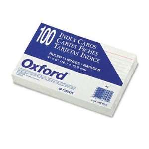  Oxford   Ruled Index Cards, 4 x 6, Blue, 100 per Pack 