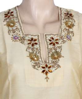 Designer India Kurta Blouse Top Tunic Kurta Cotton Silk  
