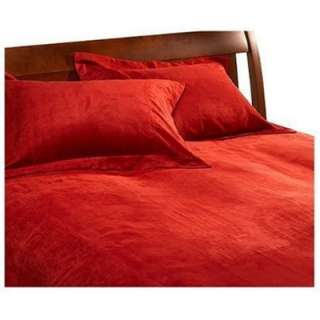 NEW* LUXURY Microsuede 2 pc TWIN Duvet Cover Set RED  