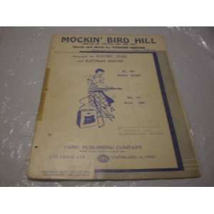  OAHU STAFF 1949 SHEET MUSIC FOLDER 527 MOCKIN BIRD HILL OAHU STAFF 