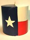 New Texas Flag Candle 60% Palm Oil Lead Free Wick with 