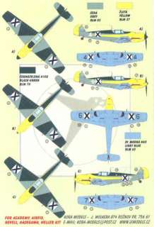 KORA Decals 1/72 Bulgarian MESSERSCHMITT Bf 109E  