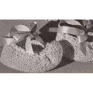 com Vintage Knitting PATTERN to make   Pointed Toe Baby Booties Shoes 